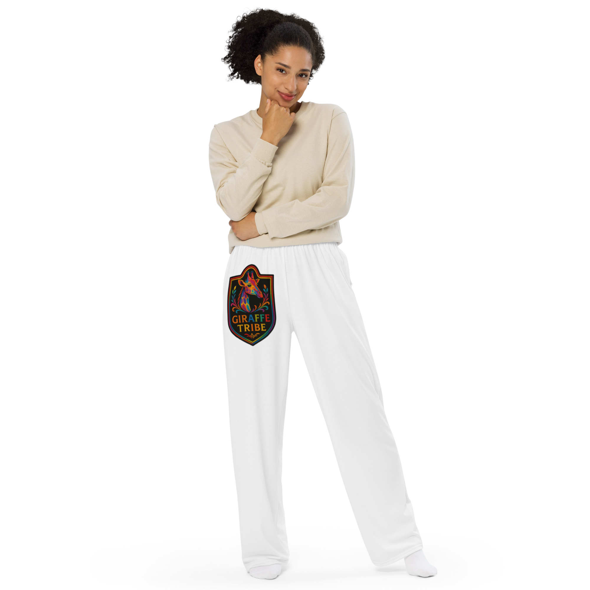 All-over print unisex wide-leg pants