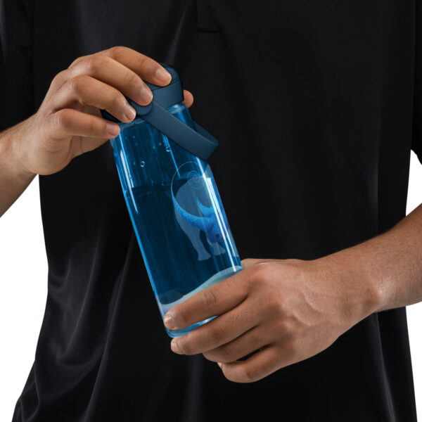 Flip straw water bottle