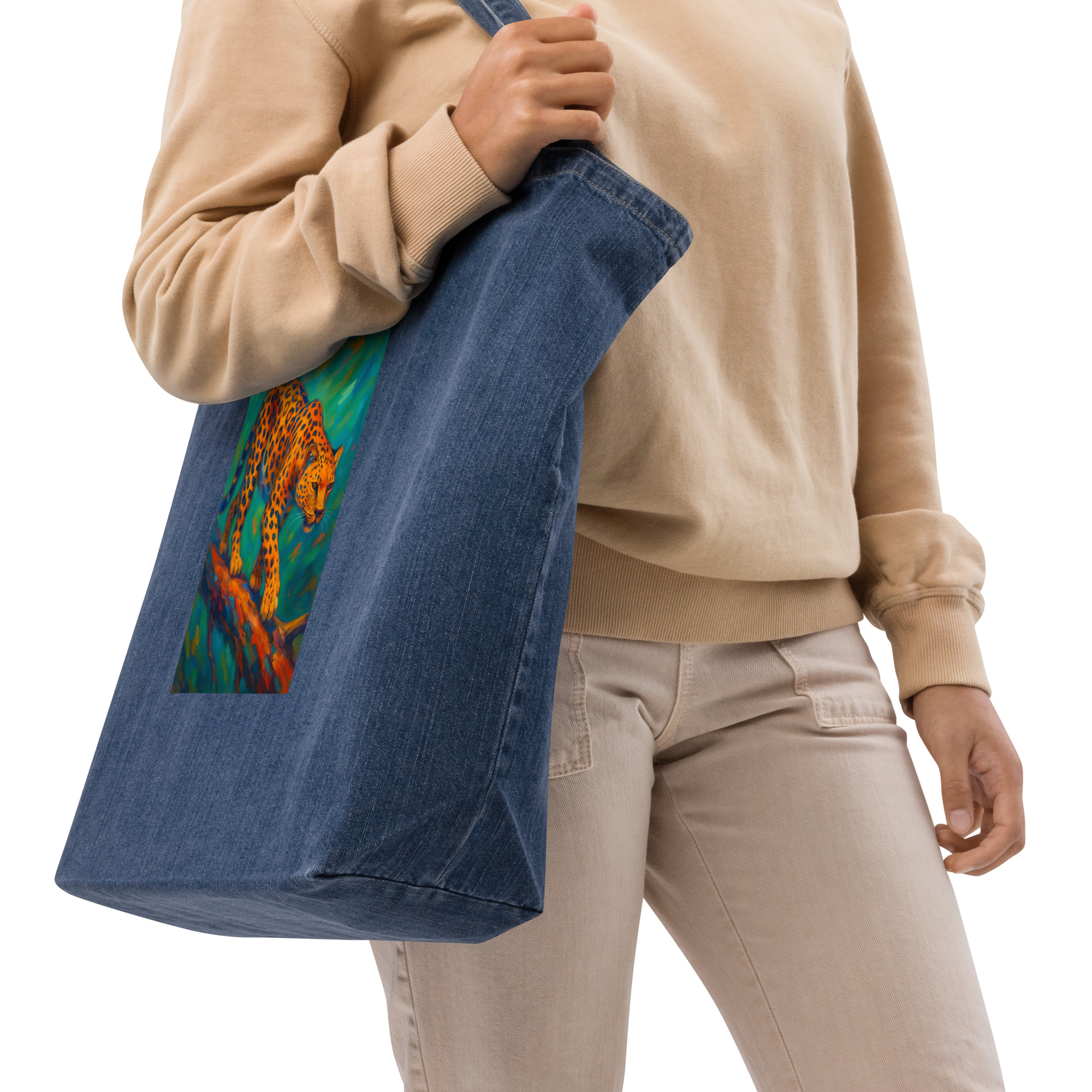 Organic denim tote bag - Image 4