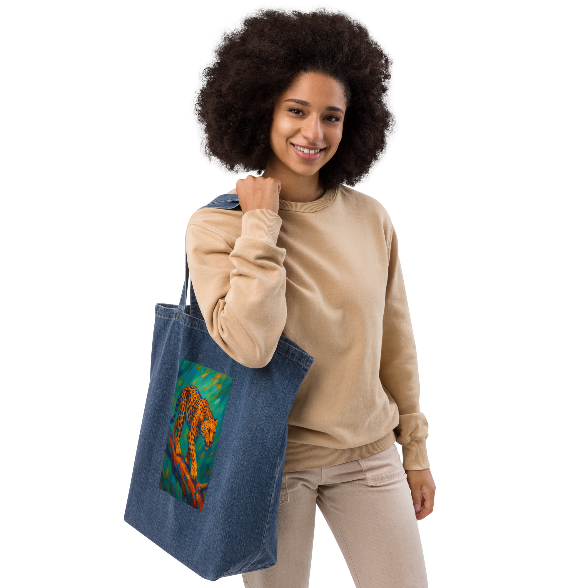 Organic denim tote bag - Image 3